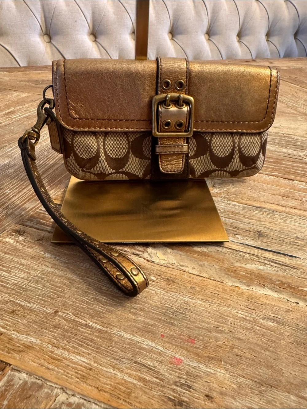 Coach Special Edition 2004 Leather Signature Wristlet